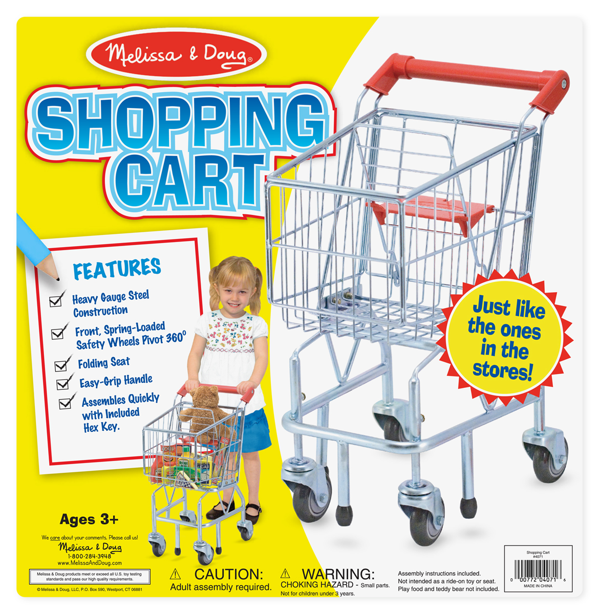 metal grocery cart toy
